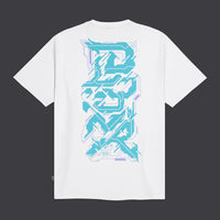 DLYNR Cyber Letters Tee White