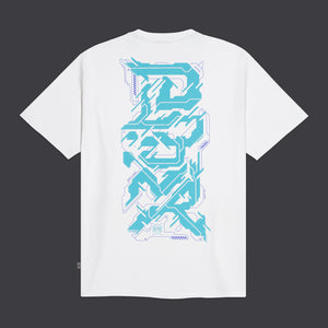 DLYNR Cyber Letters Tee White