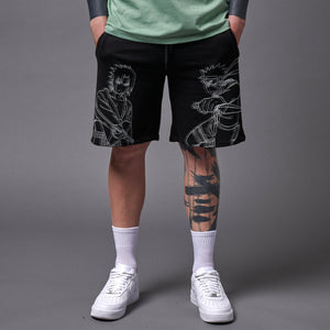 Naruto & Sasuke Sweatshorts Black