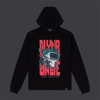 Party Hard Skull Hoodie Black