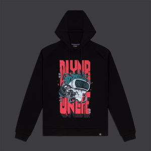 Party Hard Skull Hoodie Black