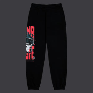 Party Hard Skull Sweatpants Black