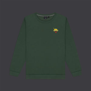 Musashi and Tiger Crewneck Green