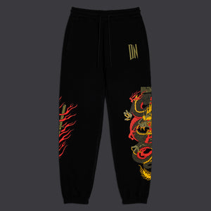 Ryu Dragon Sweatpants Black