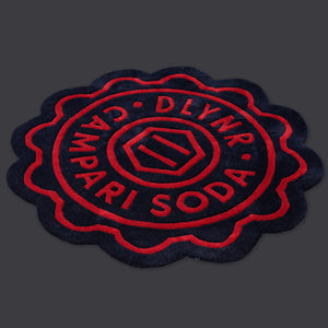 DLYNR / Campari Soda Rug Black / Red
